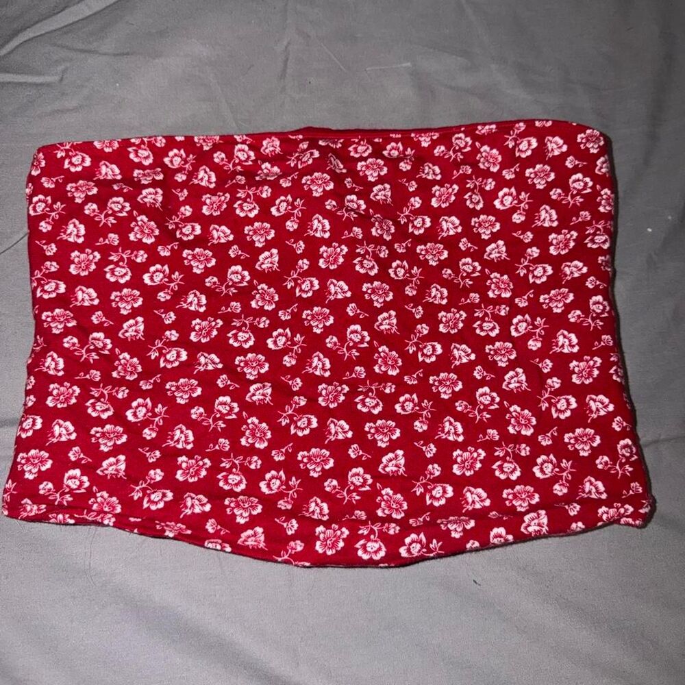 Hollister-co Women's Red and Pink Crop-top